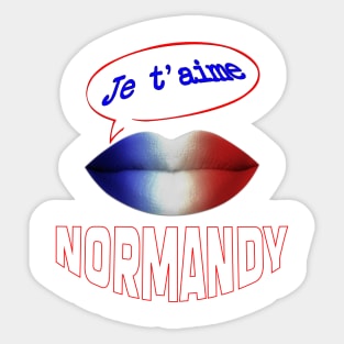 FRANCE JE TAIME NORMANDY Sticker